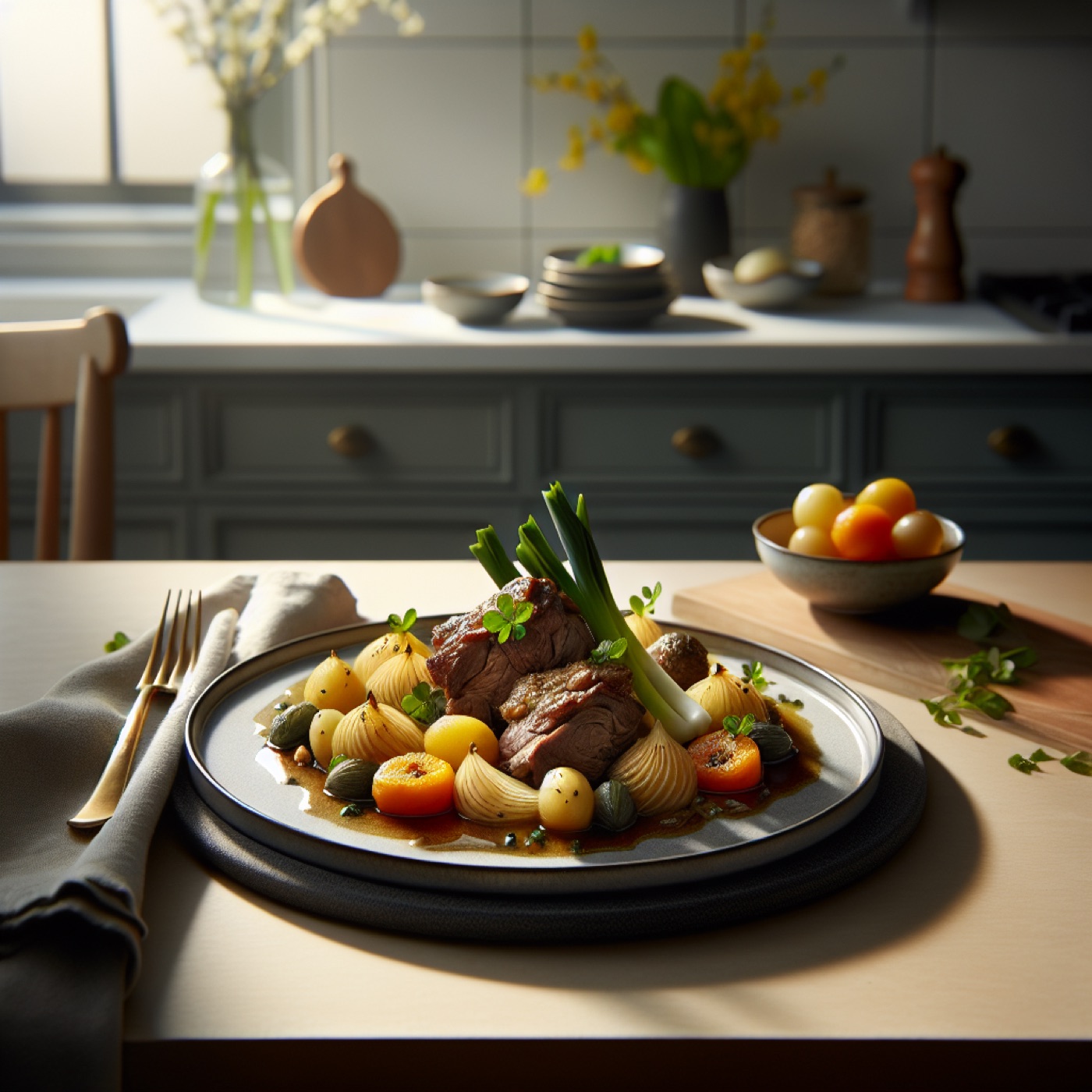 Moroccan Lamb Stew with Spring Vegetables